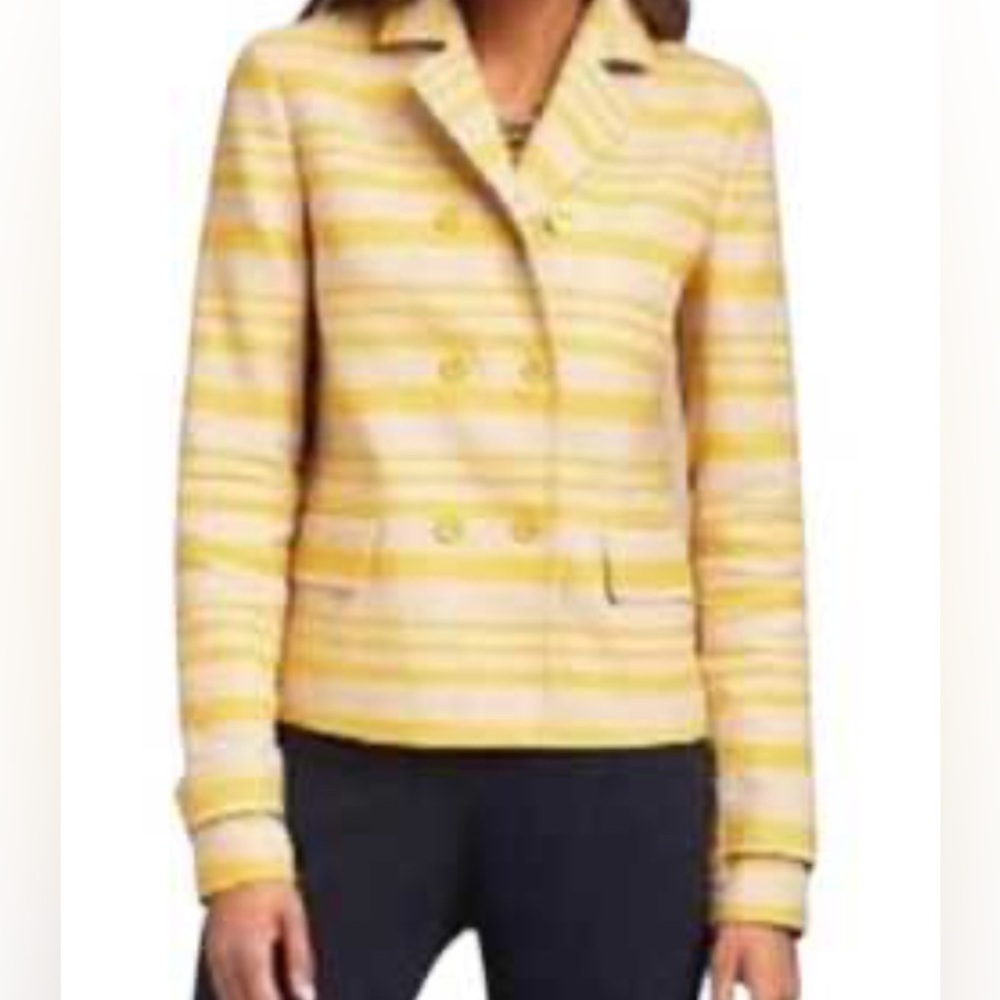 Talbots Yellow & Tan Striped Blazer